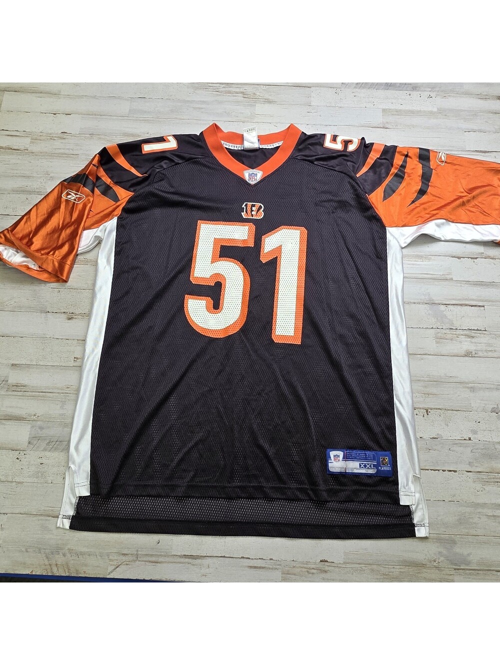 Odell Thurman #51 Cincy Bengals Jersey Men’s 2XL Reebok On-Field Black Orange